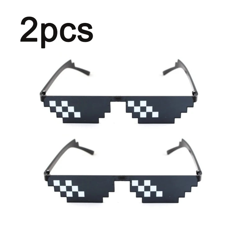 Pixelated Sunglasses Funny Novelty Party Glasses for Men and Women