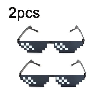 Pixelated Sunglasses Funny Novelty Party Glasses for Men and Women