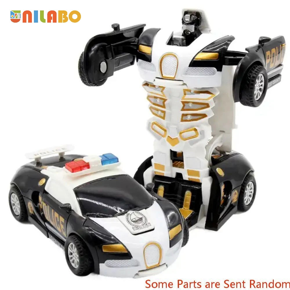 Transformable Robot Car Toy Diecast Educational Toy for Kids