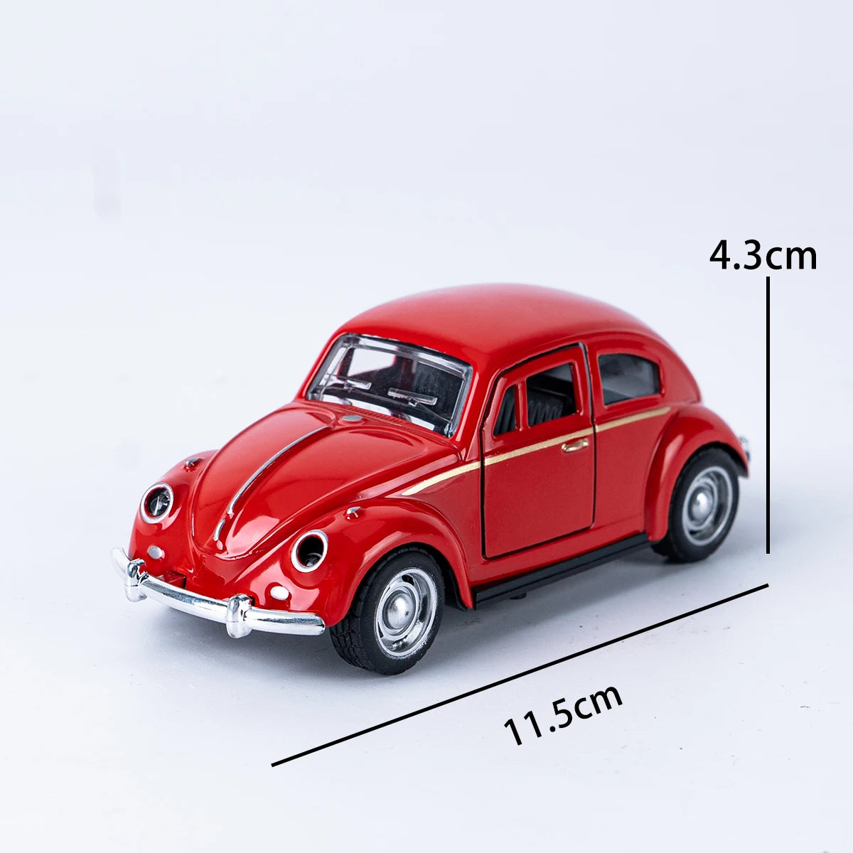 Diecast Toy Car 1:36 Scale Retro Beetle Model Vehicle