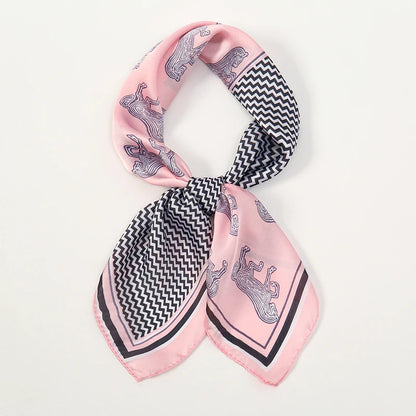 Women's Square Scarf 70x70cm Satin Print Wrap