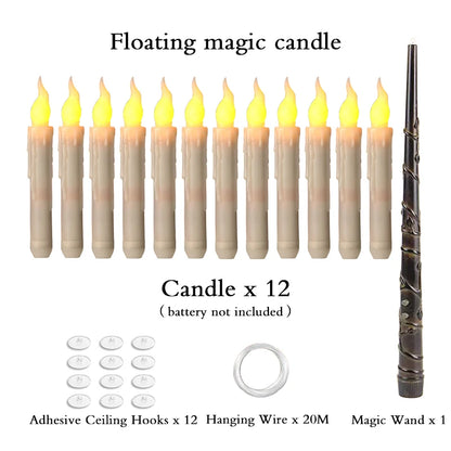 Halloween Floating Candles LED Hanging Decoration with Remote