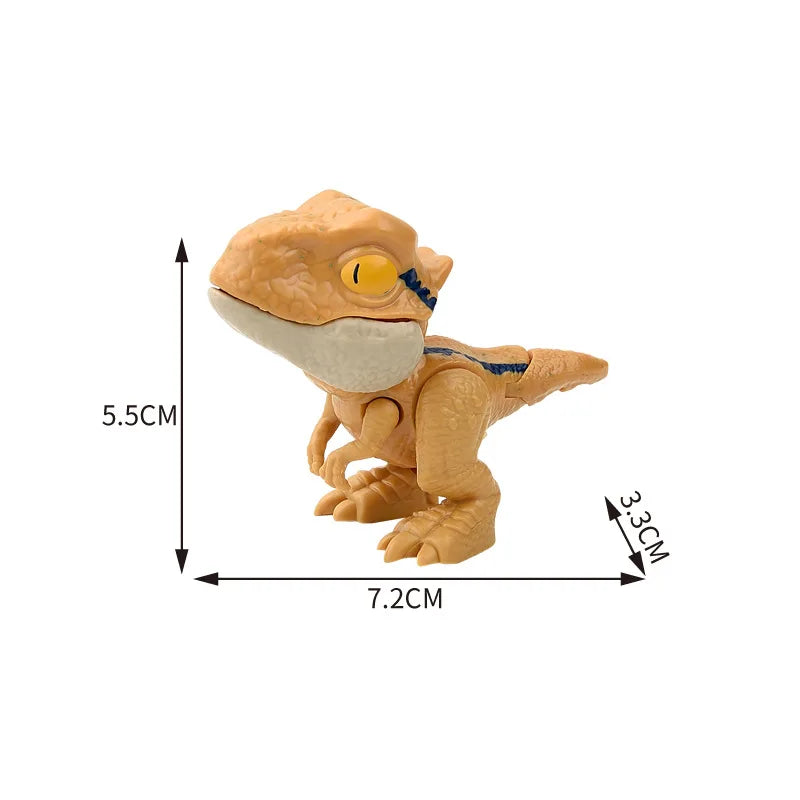 Dinosaur Finger Toy for Kids, Interactive Triceratops & T-Rex Model