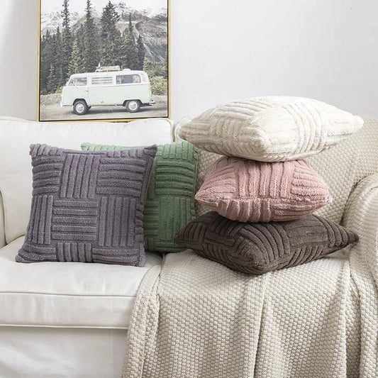 Faux Fur Pillow Cover  Soft Plush Decorative Cushion Case