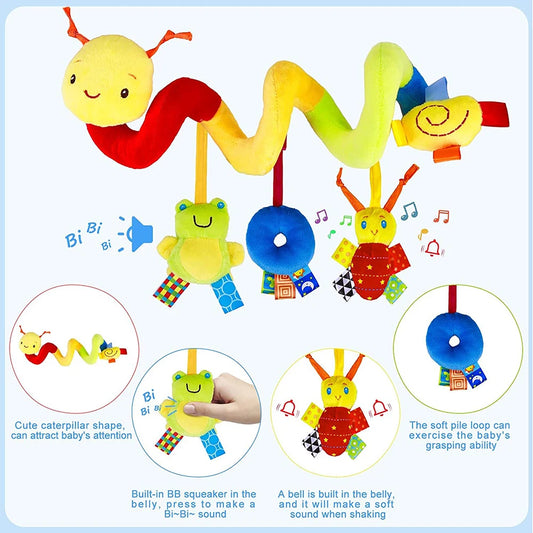 Baby Spiral Activity Toy Musical Crib Stroller Hanging Rattle