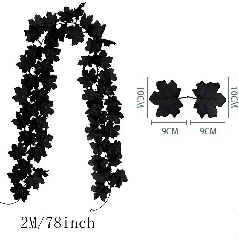 Artificial Maple Leaf Garland 2M, Autumn Fall Vine Decoration