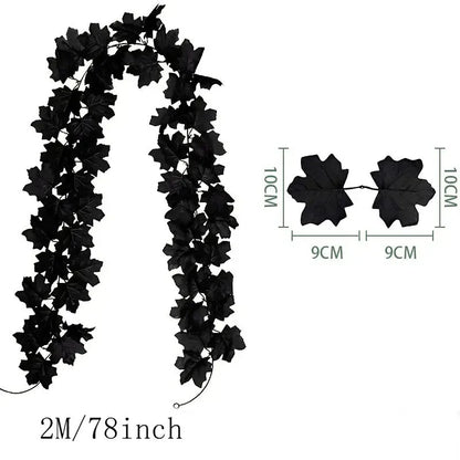 Artificial Maple Leaf Garland 2M, Autumn Fall Vine Decoration