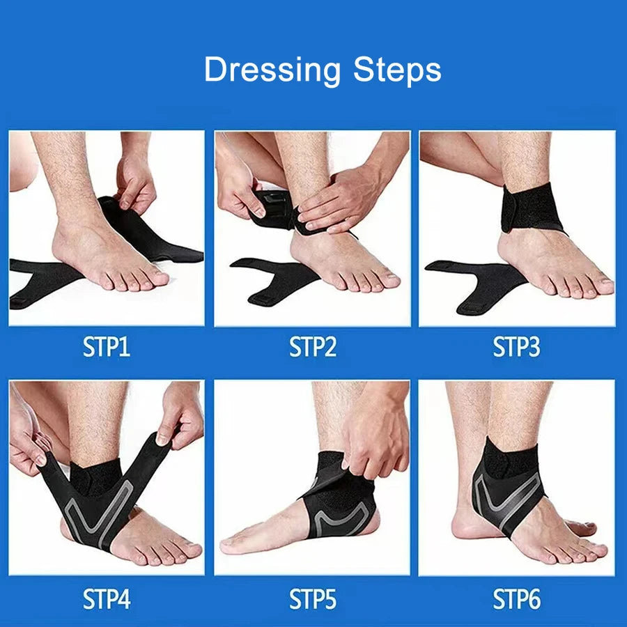 Ankle Brace Support, Adjustable Compression Sleeve for Sports