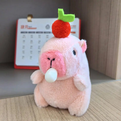 Capybara Plush Toy with Hoodie Wings – Mini Stuffed Animal Keychain