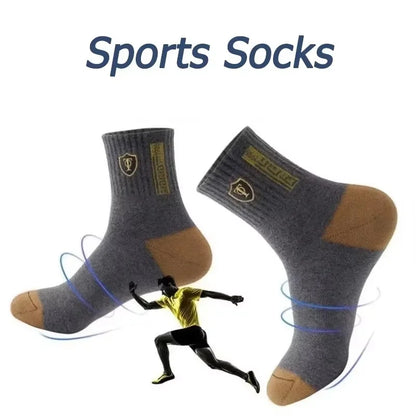 Men's Crew Socks Breathable Cotton Sports Socks 5/10 Pairs
