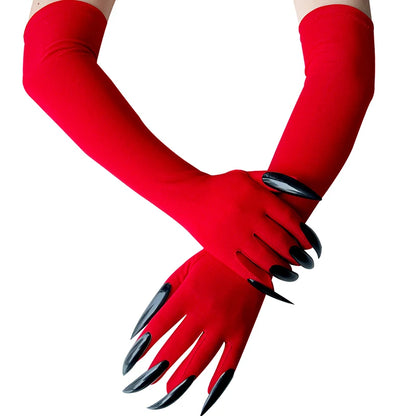 Halloween Claw Gloves 43cm Long Nail Costume Mittens for Women