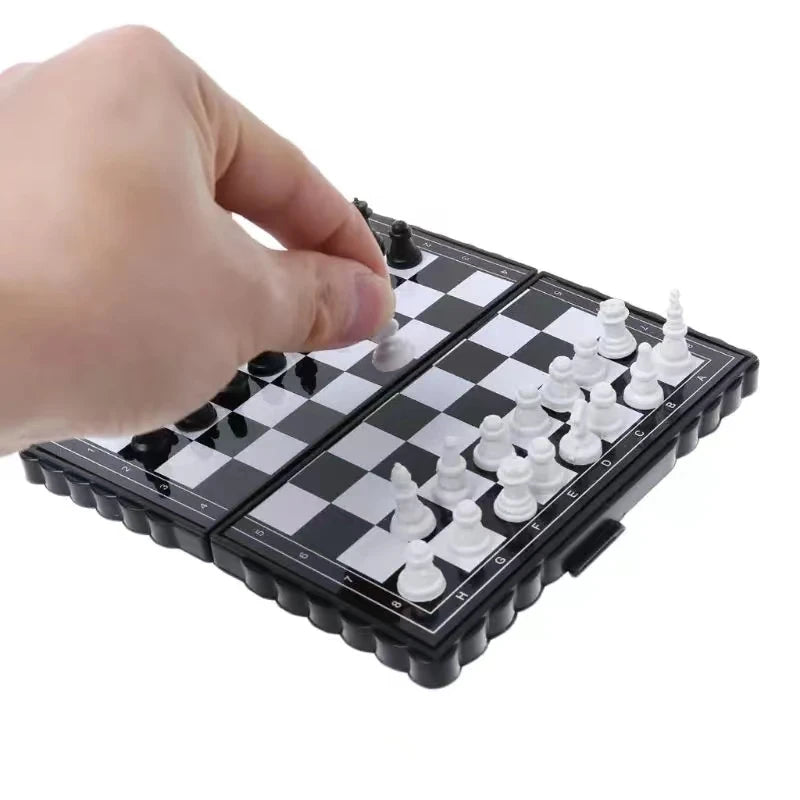 Magnetic Chess Set with Folding Board for Travel and Play