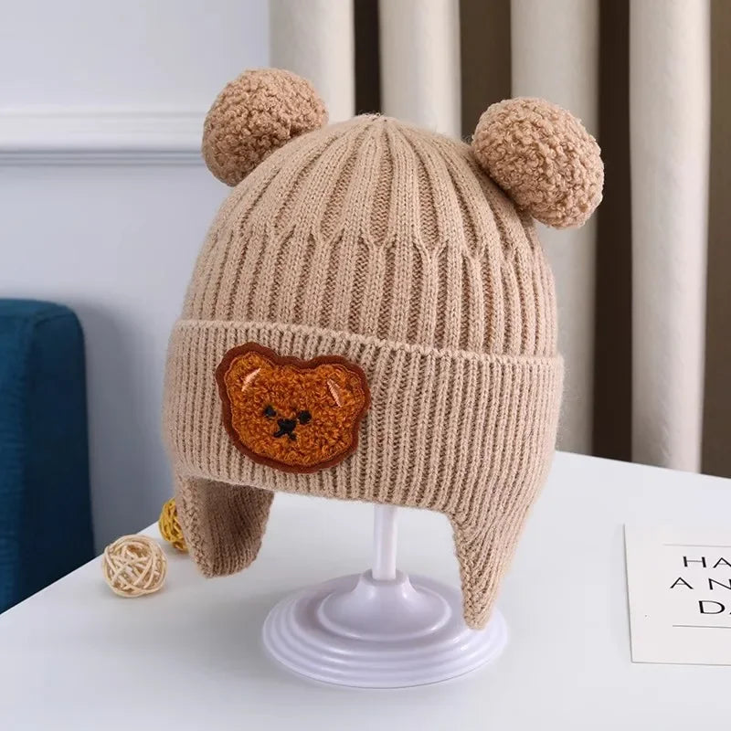 Baby Winter Hat – Warm Knit Bear Ear Hat for Kids