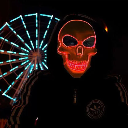 LED Halloween Mask – Glowing Skull Full Face Costume Mask