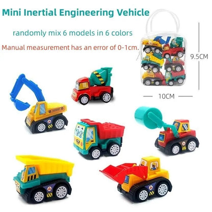 Mini Pull Back Cars – Construction Vehicle Set for Kids