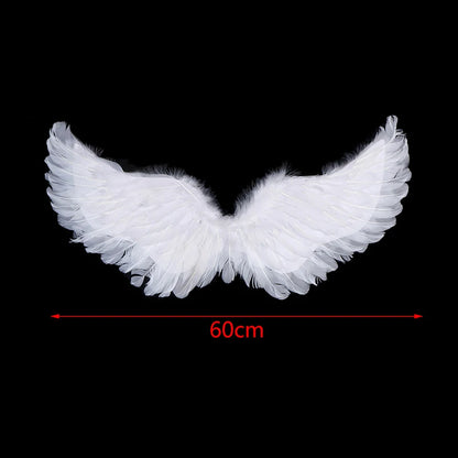 Angel Feather Wings with Elastic Straps for Cosplay & Weddings