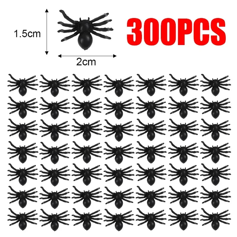 Halloween Spider Decorations 50-500PCS Black Plastic Spider Props