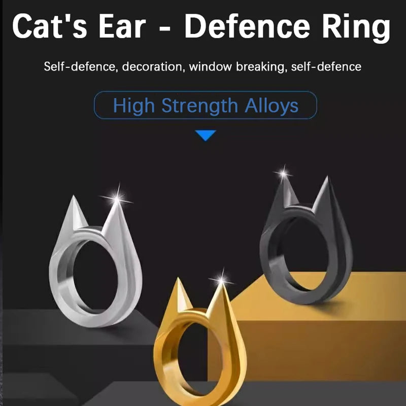 Cat Ear Ring Metal Statement Jewelry Accessory