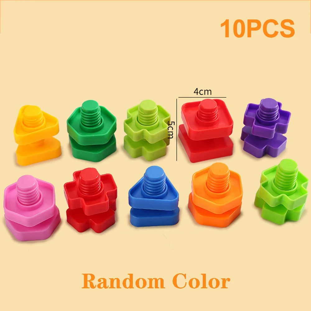 Nuts and Bolts Building Toy – Creative Construction Blocks for Kids