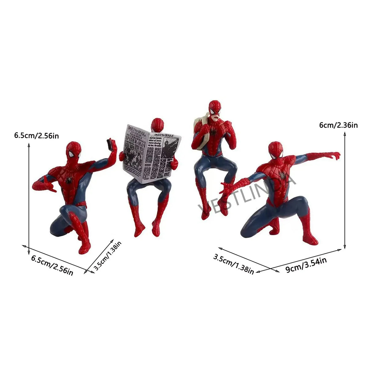 Mini Superhero Action Figure 7-9cm Desktop Collectible