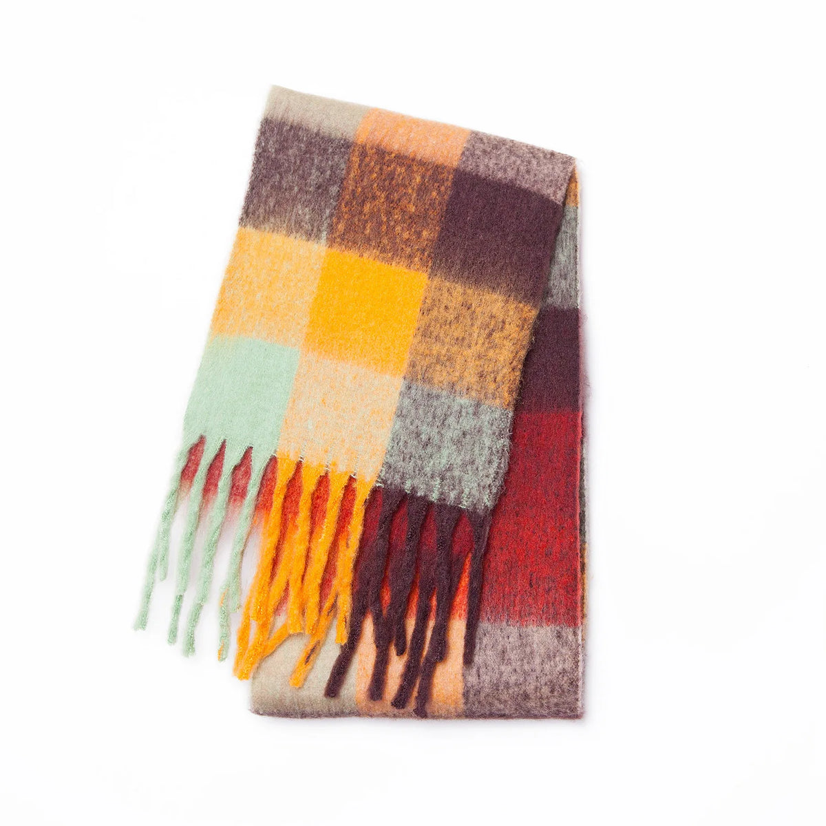 Pashmina Scarf for Women, Warm Plaid Winter Shawl Wrap