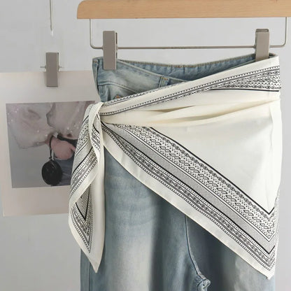 Women’s Scarf Triangular Tie Dye Head Scarf for Spring