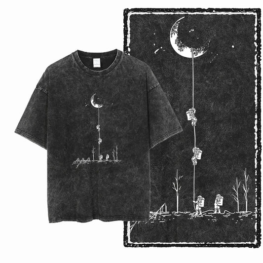 Space T Shirt for Men  Astronaut Graphic Cotton Tee