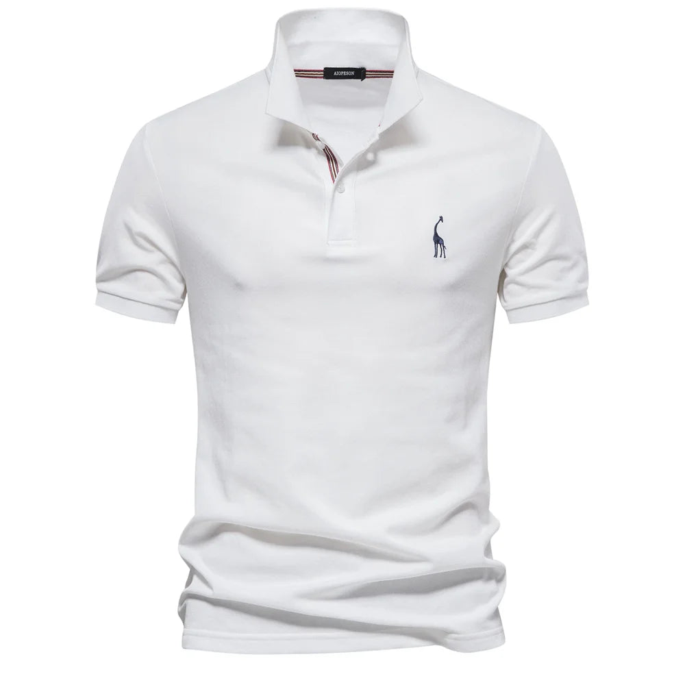 Men's Polo Shirts Cotton Short Sleeve Casual Polo Shirt