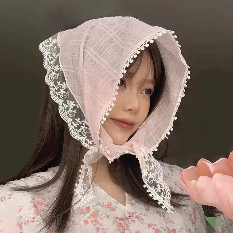 Women's Headscarf, Knitted Triangular Summer Head Wrap