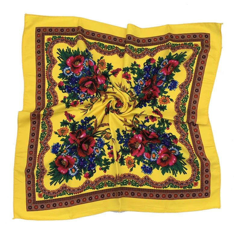 Women's Square Scarf, 70×70cm Printed Head Scarf and Bandana