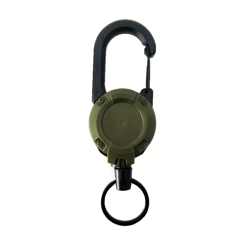 Retractable Keychain Holder with Carabiner Clip Heavy Duty Key Reel