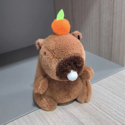 Capybara Plush Toy with Hoodie Wings – Mini Stuffed Animal Keychain