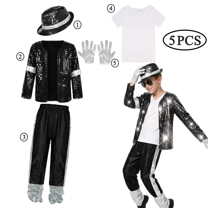 Kids Stage Performance Costume Singer Dance Outfit for Halloween