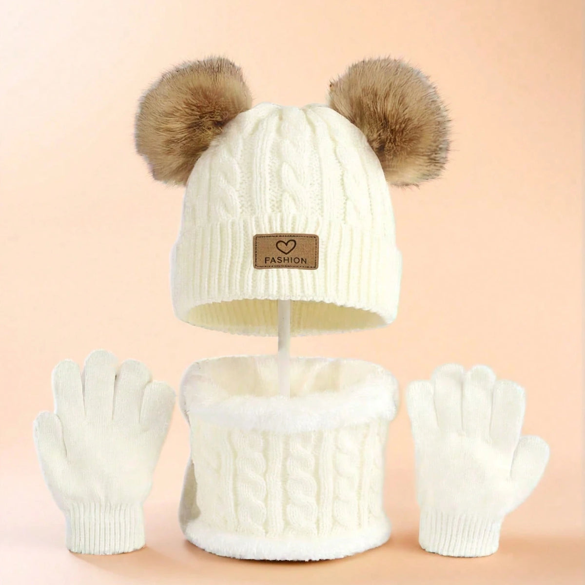 Kids Winter Hat & Neck Warmer Set for Boys and Girls