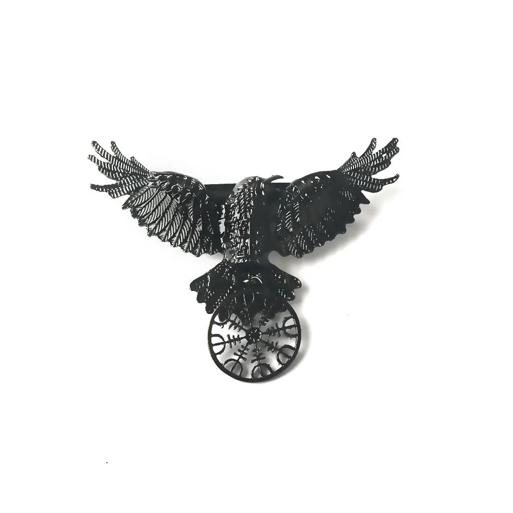 Gothic Hair Clip Crow Design Metal Barrette for Women