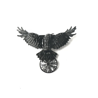 Gothic Hair Clip Crow Design Metal Barrette for Women