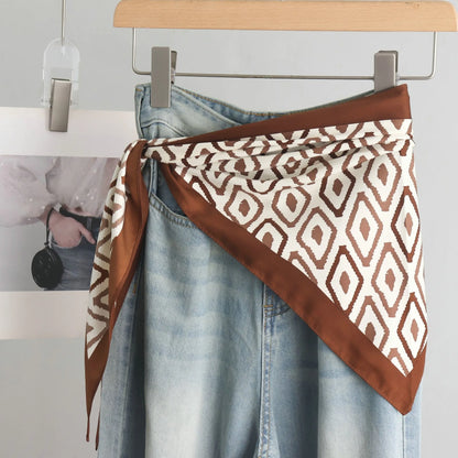 Women’s Scarf Triangular Tie Dye Head Scarf for Spring