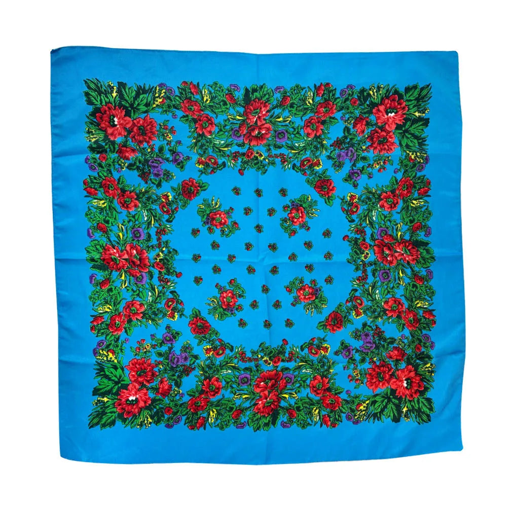 Women's Square Scarf, 70×70cm Printed Head Scarf and Bandana