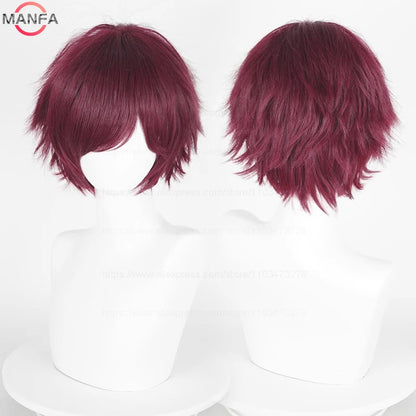 Short Cosplay Wig – 30cm Straight Heat Resistant Synthetic Hair