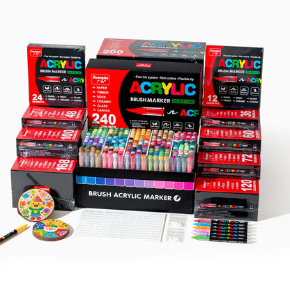 Acrylic Paint Markers Set – 12 to 240 Colors for Art & DIY