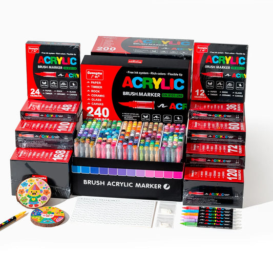 Acrylic Paint Markers Set – 12 to 240 Colors for Art & DIY