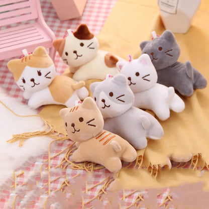Plush Cat Keychain 12cm Cute Kitten Backpack Pendant Toy