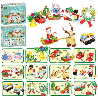 Christmas Building Blocks Set, Micro DIY Holiday Decoration Toy