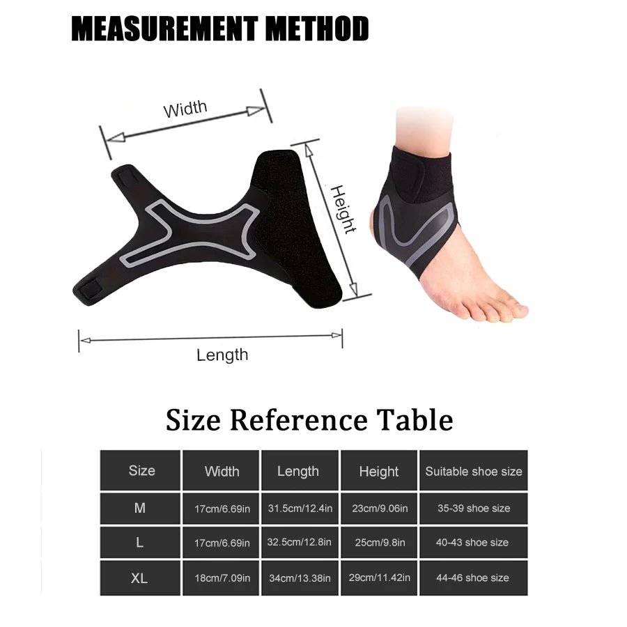 Ankle Brace Support, Adjustable Compression Sleeve for Sports