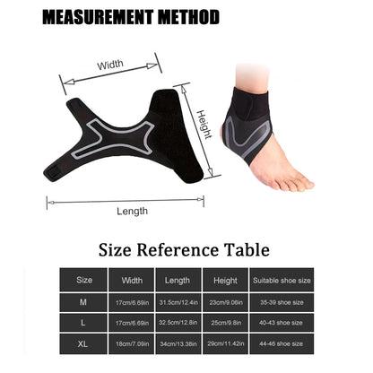 Ankle Brace Support, Adjustable Compression Sleeve for Sports