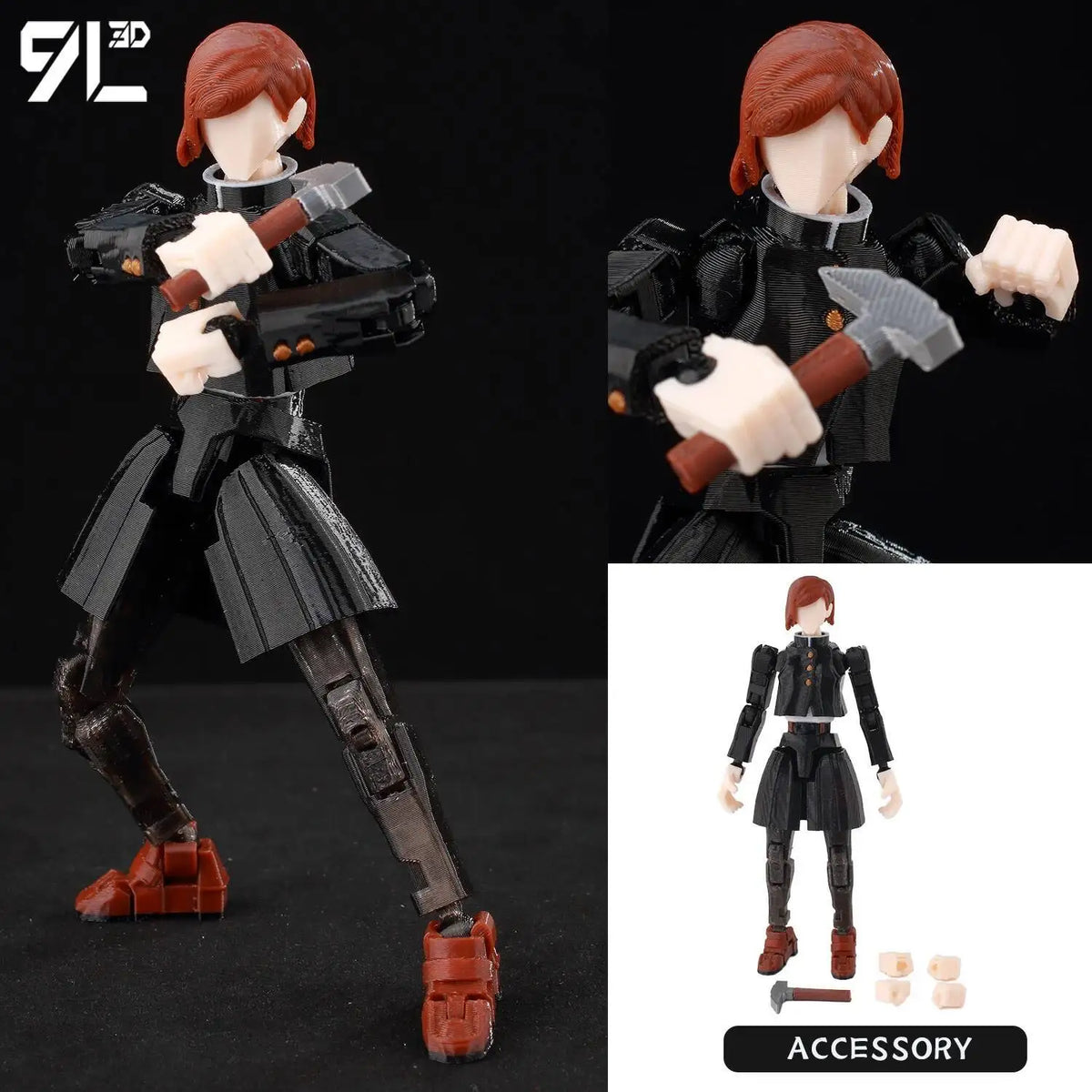 Poseable Action Figure 14cm 3D Printed Collectible Model