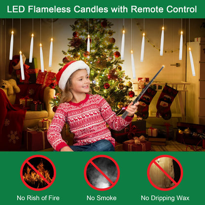 Halloween Floating Candles LED Hanging Decoration with Remote