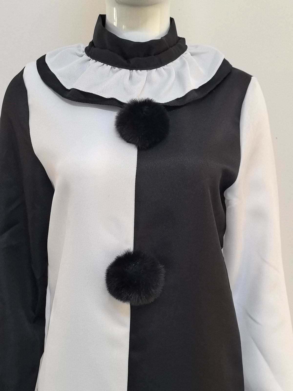 Clown Cosplay Costume – Adult Halloween Jumpsuit with Mask Options