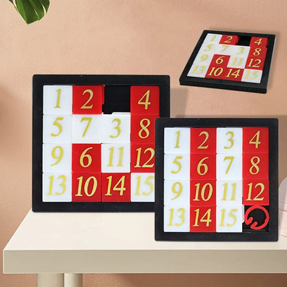 15 Tile Sliding Puzzle Number Game for Kids & Adults