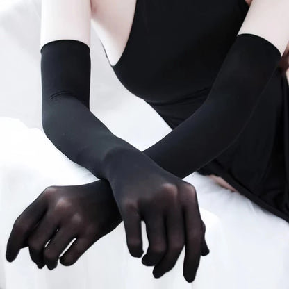 Women’s Long Gloves Elbow Length Nylon Party Costume Gloves